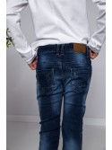 Pantaloni copii din denim cu nasturi NDZ203 - Magazin online - Boutique